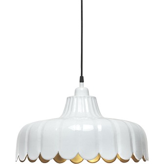 zdjęcie Delikatna lampa wisząca kwiat Wells biała 43cm